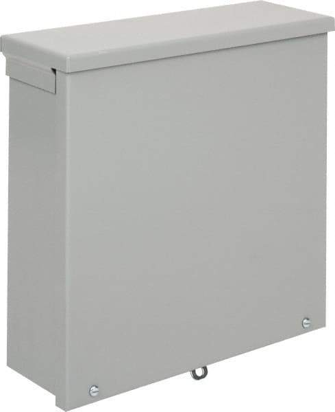 nVent Hoffman - Steel Junction Box Enclosure Screw Flat Cover - NEMA 3R, 12" Wide x 12" High x 4" Deep - Industrial Tool & Supply