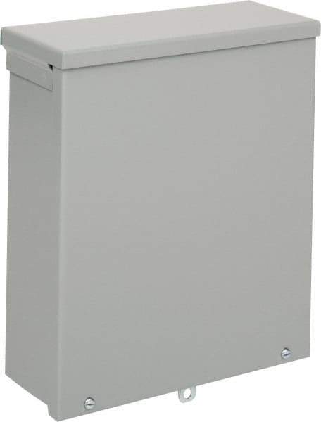 nVent Hoffman - Steel Junction Box Enclosure Screw Flat Cover - NEMA 3R, 10" Wide x 12" High x 4" Deep - Industrial Tool & Supply