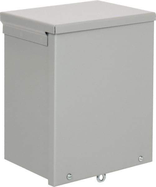 nVent Hoffman - Steel Junction Box Enclosure Screw Flat Cover - NEMA 3R, 8" Wide x 10" High x 6" Deep - Industrial Tool & Supply
