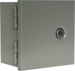nVent Hoffman - Steel Junction Box Enclosure Hinge Flat Cover - NEMA 1, 6" Wide x 6" High x 4" Deep - Industrial Tool & Supply