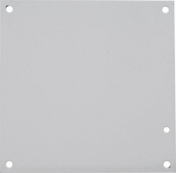 nVent Hoffman - 6-1/4" OAW x 6-1/4" OAH Powder Coat Finish Electrical Enclosure Nonperforated Panel - 8" x 8" Box, 14 Gauge Steel, Use with A8N84/A8N86/A8R86HCR - Industrial Tool & Supply