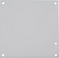 nVent Hoffman - 6-1/4" OAW x 6-1/4" OAH Powder Coat Finish Electrical Enclosure Nonperforated Panel - 8" x 8" Box, 14 Gauge Steel, Use with A8N84/A8N86/A8R86HCR - Industrial Tool & Supply