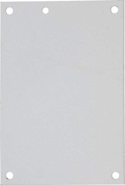 nVent Hoffman - 4-1/4" OAW x 6-1/4" OAH Powder Coat Finish Electrical Enclosure Nonperforated Panel - 8" x 6" Box, 14 Gauge Steel, Use with A8N64/A8N66/A8R64HCR - Industrial Tool & Supply