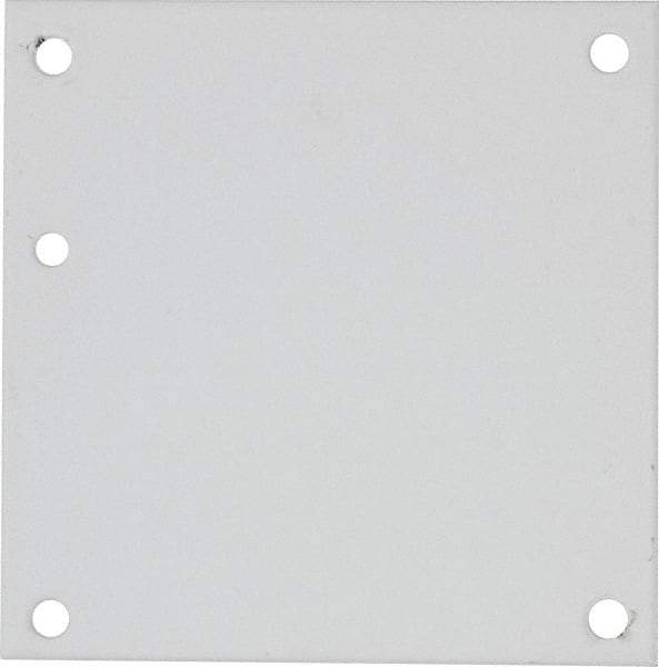 nVent Hoffman - 4-1/4" OAW x 4-1/4" OAH Powder Coat Finish Electrical Enclosure Nonperforated Panel - 6" x 6" Box, 14 Gauge Steel, Use with A6N64/A6R64HCR - Industrial Tool & Supply