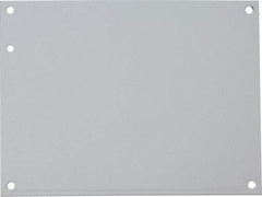nVent Hoffman - 6-1/4" OAW x 8-1/4" OAH Powder Coat Finish Electrical Enclosure Nonperforated Panel - 10" x 8" Box, 14 Gauge Steel, Use with A10N84/A10N86/A10R86HCR - Industrial Tool & Supply