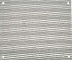 nVent Hoffman - 14-1/2" OAW x 17" OAH Powder Coat Finish Electrical Enclosure Perforated Panel - 20" x 16" Box, 16 Gauge Steel, Use with A20N16ALP/A20N16BLP - Industrial Tool & Supply