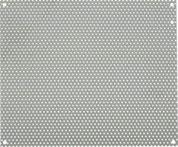 nVent Hoffman - 10-1/4" OAW x 12-1/4" OAH Powder Coat Finish Electrical Enclosure Perforated Panel - 14" x 12" Box, 16 Gauge Steel, Use with A14N124/A14N126/A14N128 - Industrial Tool & Supply