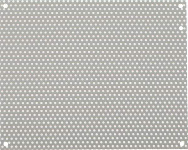 nVent Hoffman - 8-1/4" OAW x 10-1/4" OAH Powder Coat Finish Electrical Enclosure Perforated Panel - 12" x 10" Box, 16 Gauge Steel, Use with A12N104/A12N106/A12R106HCR - Industrial Tool & Supply