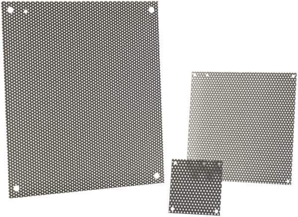 nVent Hoffman - 10-1/4" OAW x 10-1/4" OAH Powder Coat Finish Electrical Enclosure Perforated Panel - 12" x 12" Box, 16 Gauge Steel, Use with A12N124/A12N126/A12N128 - Industrial Tool & Supply