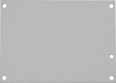 nVent Hoffman - 4-7/8" OAW x 6-7/8" OAH Powder Coat Finish Electrical Enclosure Junction Box Panel - 8" x 6" Box, 14 Gauge Steel, Use with A864CHSCFG/A864PHC/A864PHCW - Industrial Tool & Supply