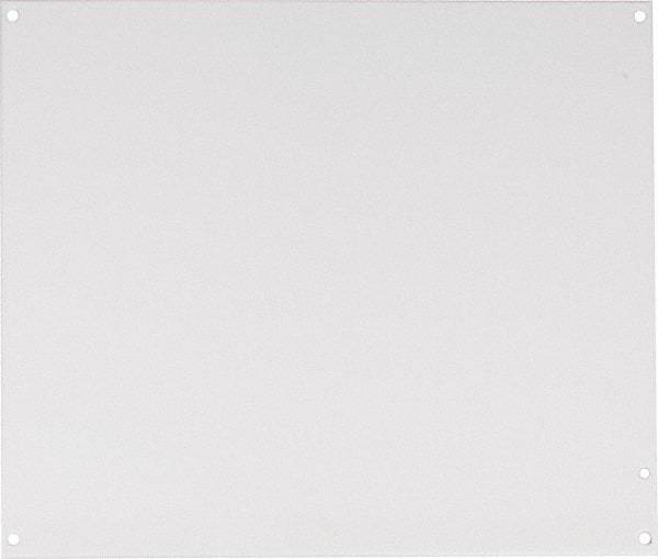 nVent Hoffman - 10-7/8" OAW x 12-7/8" OAH Powder Coat Finish Electrical Enclosure Junction Box Panel - 14" x 12" Box, 14 Gauge Steel, Use with A14128PHC/A14128PHCW/A16128JFGR - Industrial Tool & Supply