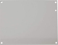 nVent Hoffman - 6-7/8" OAW x 8-7/8" OAH Powder Coat Finish Electrical Enclosure Junction Box Panel - 10" x 8" Box, 14 Gauge Steel, Use with A1084PHC/A1084PHCW/A1287JFGR - Industrial Tool & Supply