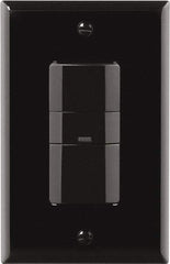 Cooper Wiring Devices - 450 Square Ft. Coverage, Infrared Vacancy Sensor Wall Switch - 600 at 120 V Incandescent, 600 at 120 V Fluorescent, 120 VAC, Black - Industrial Tool & Supply