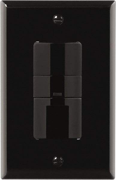 Cooper Wiring Devices - 450 Square Ft. Coverage, Infrared Occupancy Sensor Wall Switch - 600 at 120 V Incandescent, 600 at 120 V Fluorescent, 120 VAC, Black - Industrial Tool & Supply