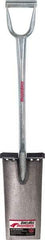 Razor-Back - 13" High x 6-1/2" Wide Square Steel Spade - 26" Long Steel D-Grip Handle, Front Turned - Industrial Tool & Supply