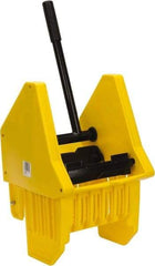 PRO-SOURCE - 32 Qt Plastic Wringer - 11-1/2" Long x 17" High x 12-1/2" Wide, Yellow, Steel Handle - Industrial Tool & Supply