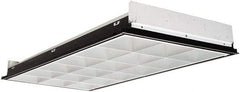 Cooper Lighting - 2 Lamps, 32 Watts, 2' x 2', Electronic Ballast Fluorescent Lamp Troffer - 9 Cells, 120 to 277 Volt, Polyethylene Diffuser, Steel Troffer - Industrial Tool & Supply