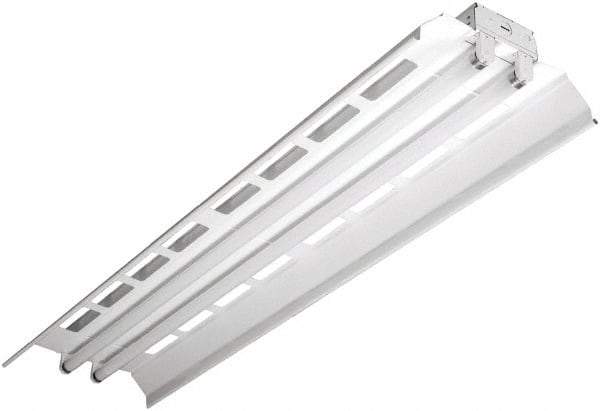 Cooper Lighting - 2 Lamps, 32 Watts, Fluorescent, Low Bay Fixture - 48" Long x 4-5/8" High x 12" Wide, 120-277 Volt, Steel Housing, 8% Uplight - Industrial Tool & Supply