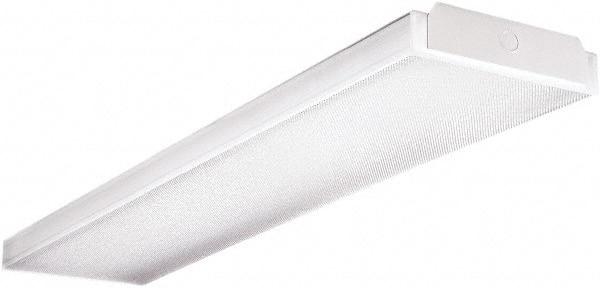 Cooper Lighting - 3 Lamp, 4 Ft. Long, 32 Watt, Surface Mounted, Fluorescent Lamp Wraparound Light Fixture - 120-277 Volt, Electronic Ballast - Industrial Tool & Supply
