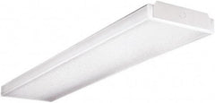 Cooper Lighting - 3 Lamp, 4 Ft. Long, 32 Watt, Surface Mounted, Fluorescent Lamp Wraparound Light Fixture - 120-277 Volt, Electronic Ballast - Industrial Tool & Supply