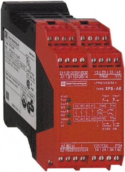 Square D - 24 VAC/VDC, 5 VA Power Rating, Standard Electromechanical & Solid State Screw General Purpose Relay - 6 Amp at 24 VAC/VDC, 1NC/4SS (Auxiliary) & 3NO - Industrial Tool & Supply