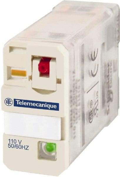 Square D - 5 Pins, Ice Cube Electromechanical Plug-in General Purpose Relay - 15 Amp at 250 VAC, SPDT, 120 VAC, 14mm Wide x 40mm High x 27mm Deep - Industrial Tool & Supply