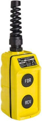 Schneider Electric - 2 Operator, Pushbutton Pendant Control Station - Forward-Reverse (Legend), Momentary Switch, 2NO Contact, NEMA 4 - Industrial Tool & Supply