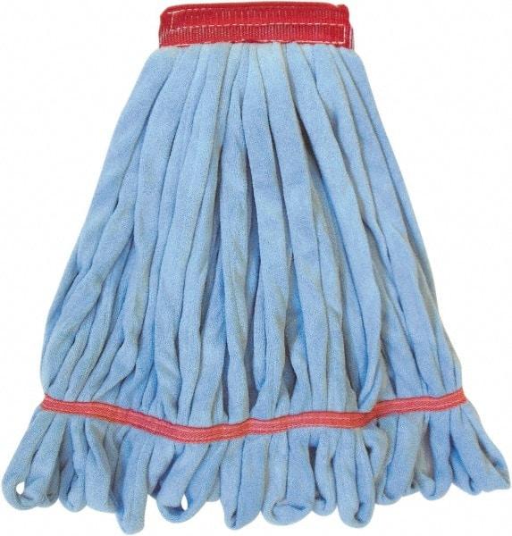 PRO-SOURCE - Blue Head Band, Large Microfiber Loop End Mop Head - Industrial Tool & Supply