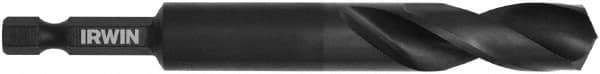 Irwin - 1/2" 135° High Speed Steel Jobber Drill - Oxide Finish, Right Hand Cut, Spiral Flute, 6" OAL - Industrial Tool & Supply