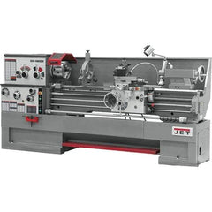 Jet - 18" Swing, 60" Between Centers, 230/460 Volt, Triple Phase Engine Lathe - 5MT Taper, 7-1/2 hp, 25 to 1,800 RPM, 3-1/8" Bore Diam - Industrial Tool & Supply