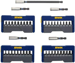 Irwin - 41 Piece, Phillips, Square, Torx, Slotted Handle, Insert Bit Set - #1 to #3 - Industrial Tool & Supply