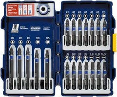 Irwin - 20 Piece, Phillips, Square, Torx, Slotted Handle, Drive Set - #1 to #3 - Industrial Tool & Supply