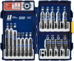 Irwin - 17 Piece, Phillips, Square, Torx, Hex Nutsetter, Slotted Handle, Drive Set - 1/4 to 7/16" Hex, #2 - Industrial Tool & Supply