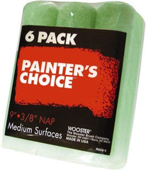 Wooster Brush - 3/8" Nap, 9" Wide Paint Roller - Medium Texture, Synthetic Knit - Industrial Tool & Supply