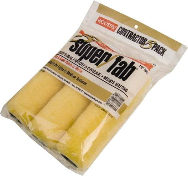 Wooster Brush - 1/2" Nap, 9" Wide Paint Roller - Semi-Rough Texture, Synthetic Knit - Industrial Tool & Supply