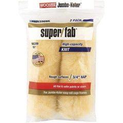 Wooster Brush - 3/4" Nap, 6-1/2" Wide Paint Mini Roller Covers - Rough Texture, Synthetic Knit - Industrial Tool & Supply