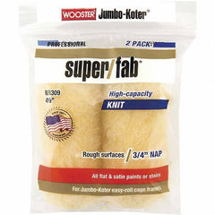 Wooster Brush - 3/4" Nap, 4-1/2" Wide Paint Mini Roller Covers - Rough Texture, Synthetic Knit - Industrial Tool & Supply