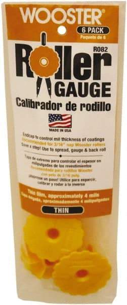 Wooster Brush - 3" Wide Yellow Roller Gauge - Industrial Tool & Supply