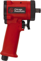 Chicago Pneumatic - 1/2" Drive, 9,000 RPM, 450 Ft/Lb Torque Impact Wrench - Pistol Grip Handle, 1,400 IPM, 19.6 CFM, 90 psi, 1/4" NPT Inlet - Industrial Tool & Supply