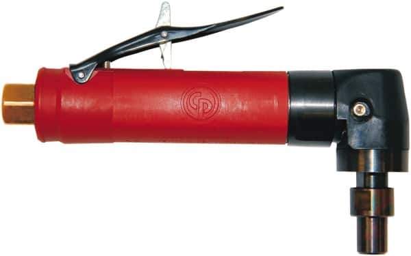 Chicago Pneumatic - 1/4" Collet, Angle Handle, Air Angle Die Grinder - 12,000 RPM, Rear Exhaust, 16.9 CFM, 0.5 hp, 90 psi, 6.35mm Inlet - Industrial Tool & Supply