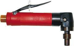 Chicago Pneumatic - 1/4" Collet, Angle Handle, Air Angle Die Grinder - 12,000 RPM, Rear Exhaust, 16.9 CFM, 0.5 hp, 90 psi, 6.35mm Inlet - Industrial Tool & Supply