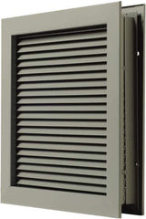 National Guard Products - 25" Wide x 25" High, Solid Steel Louver - 24" Opening Width, 24" Opening Height - Industrial Tool & Supply
