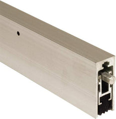 National Guard Products - 0.6667" Back Strip Brush Width, Aluminum Automatic Door Bottom Sweep - 1" Bristle Length, Neoprene, 2" OAL, 2" High, Anodized Alum Coated - Industrial Tool & Supply
