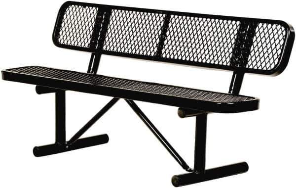 Vestil - 8' Long x 20" Wide, Steel Bench Seat - Industrial Tool & Supply