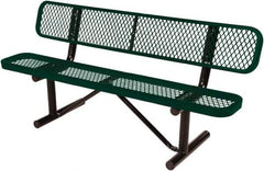 Vestil - 8' Long x 20" Wide, Steel Bench Seat - Industrial Tool & Supply