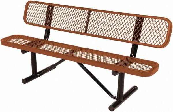 Vestil - 8' Long x 20" Wide, Steel Bench Seat - Industrial Tool & Supply