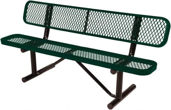 Vestil - 6' Long x 20" Wide, Steel Bench Seat - Industrial Tool & Supply