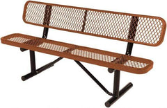 Vestil - 6' Long x 20" Wide, Steel Bench Seat - Industrial Tool & Supply