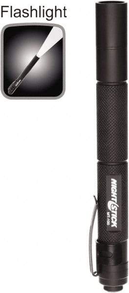 Bayco - LED Bulb, Industrial/Tactical Flashlight - Black Aluminum Body, AAA Batteries - Industrial Tool & Supply