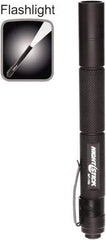 Bayco - LED Bulb, Industrial/Tactical Flashlight - Black Aluminum Body, AAA Batteries - Industrial Tool & Supply